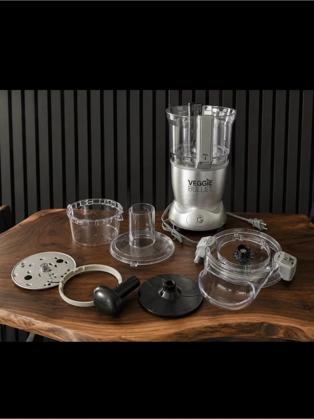 veggie bullet spiralizer Food Processor - Silver with Attachments